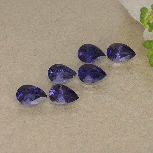 2.28 ctw Blue Iolite Stones, Natural Iolite in Pear Facet Shape for Sale