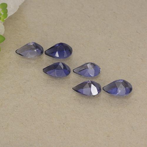 Iolite Gemstones in 6 x 4 mm (calibrated) Size for Sale, Iolite Stones in Deep Blue Color