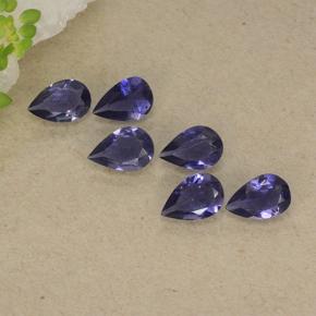 Eggplant Violet Иолит Камень - 0.3ct Фасетная Груша (ID: 498167)