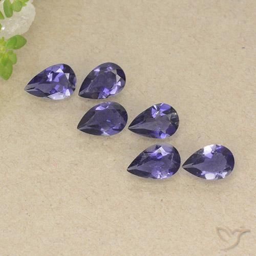 1,78 ct Iolith im Birnenschliff, 5,9 x 3,9 mm aus Madagaskar, Photo A