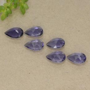 Iolite Gemstones in 6 x 4 mm (calibrated) Size for Sale, Iolite Stones in Eggplant Violet Color