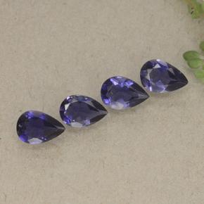 1.26 ctw Violet Iolite Stones, Natural Iolite in Pear Facet Shape for Sale