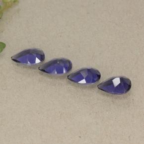Iolite Gemstones in 6.1 x 4.1 mm Size for Sale, Iolite Stones in Dark Violet Color