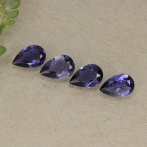 tiefblau Iolith Edelstein - 0.3ct Birnen Schliff (ID: 498186)
