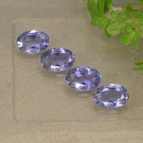 Pinkish Violet Iolite Gem - 0.4ct Oval Facet (ID: 499119)
