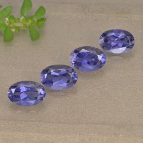 1.69 ctw Violet Iolite Stones, Natural Iolite in Oval Facet Shape for Sale