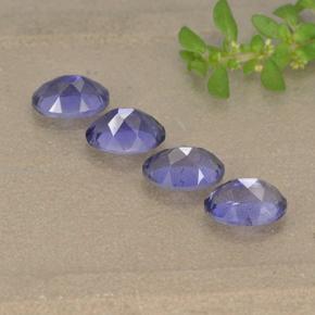 Iolite Gemstones in 6 x 4 mm (calibrated) Size for Sale, Iolite Stones in Deep Purple Color