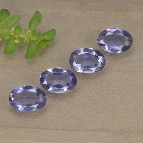 1.23 ctw Violet Iolite Stones, Natural Iolite in Oval Facet Shape for Sale