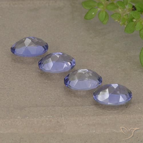 Iolite Gemstones in 6 x 4 mm (calibrated) Size for Sale, Iolite Stones in Medium Light-Violet Color