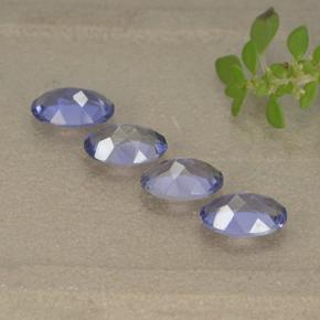 Iolite Gemstones in 6 x 4 mm (calibrated) Size for Sale, Iolite Stones in Intense Violet Blue Color