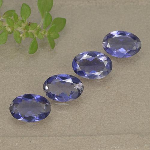 1.29 ctw Violet Iolite Stones, Natural Iolite in Oval Facet Shape for Sale