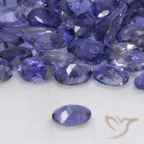 Iolite Gemstones in 6.1 x 4.2 mm Size for Sale, Iolite Stones in Silverish Blue Color