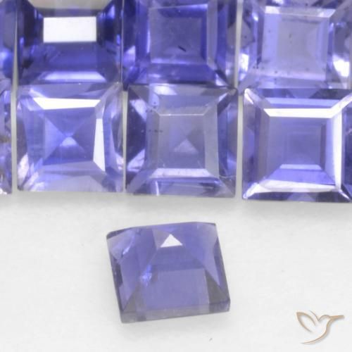 Iolite Gemstone in 3 x 3 mm (calibrated) Size for Sale, Iolite Stone in Intense Violet Blue Color