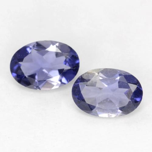 Silverish Blue Iolite Gem - 0.4ct Oval Facet (ID: 548691)