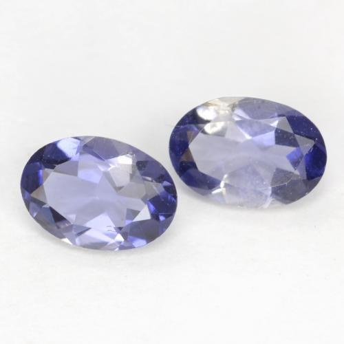 0.73 ctw Blue Iolite Stones, Natural Iolite in Oval Facet Shape for Sale