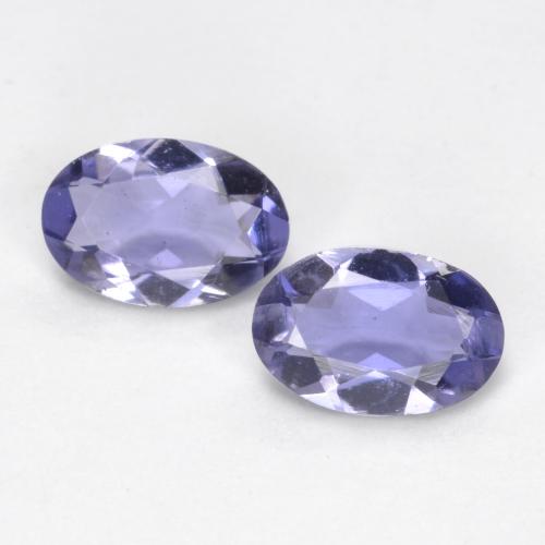 0.61 ctw Blue Iolite Gemstones, Iolite Gems in Oval Facet Shape for Sale.