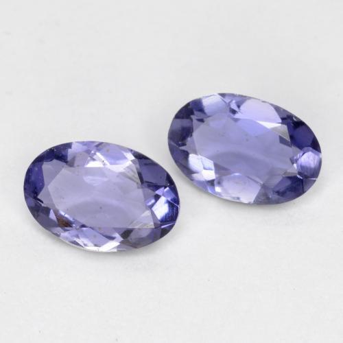 0.61 ctw Blue Iolite Stones, Natural Iolite in Oval Facet Shape for Sale