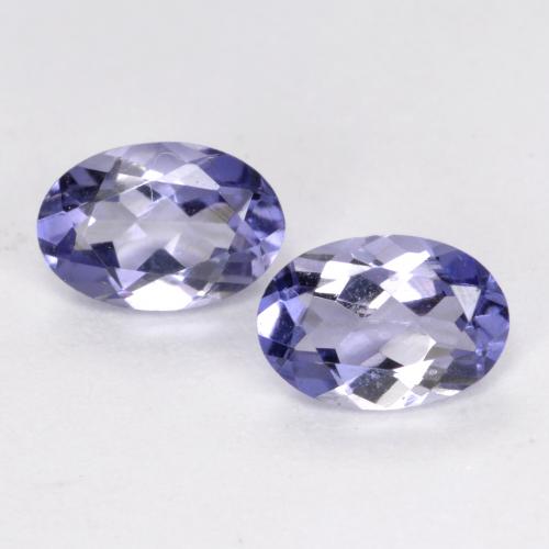 Silverish Blue Иолит Камень - 0.4ct Фасетный Овал (ID: 556871)