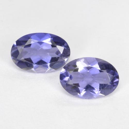 Silverish Blue Iolite Gem - 0.4ct Oval Facet (ID: 556872)
