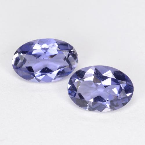 Silverish Blue Iolite Gem - 0.4ct Oval Facet (ID: 556875)