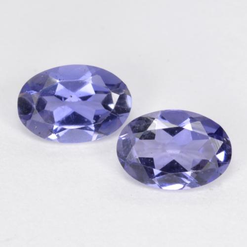 Silverish Blue Иолит Камень - 0.4ct Фасетный Овал (ID: 556876)