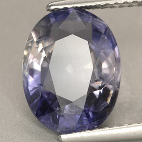 3.58 ct Violet Iolite Stone, Natural Iolite in Oval Facet Shape for Sale