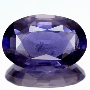 2.99 ct Violet Iolite Gemstone, Iolite Gem in Oval Facet Shape for Sale.