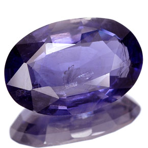 2.99 ct Violet Iolite Stone, Natural Iolite in Oval Facet Shape for Sale