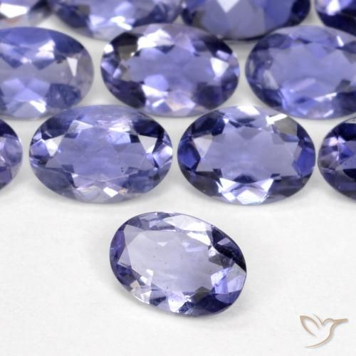 0.32 ct Violet Iolite Stone, Natural Iolite in Oval Facet Shape for Sale