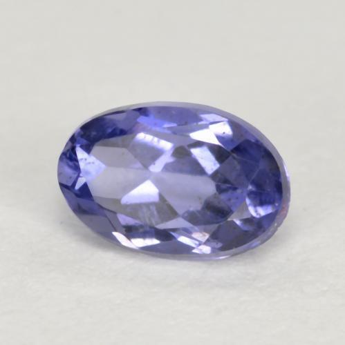 0.48 ct Blue Iolite Stone, Natural Iolite in Oval Facet Shape for Sale