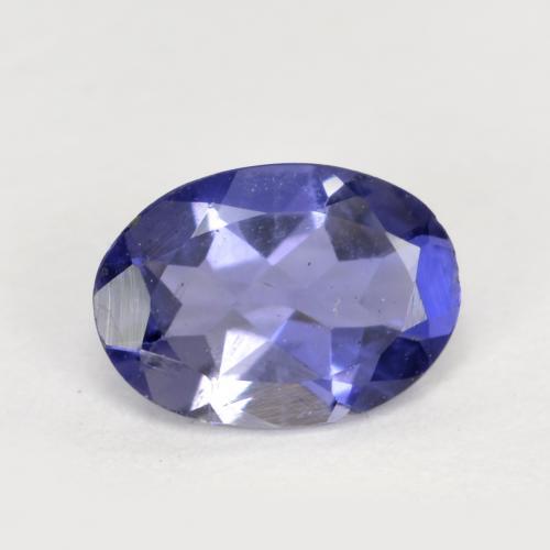 0.32 ct Blue Iolite Stone, Natural Iolite in Oval Facet Shape for Sale