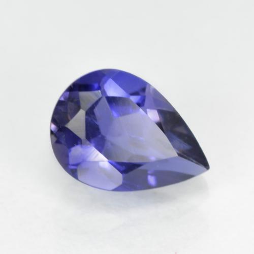 0.59 ct Blue Iolite Stone, Natural Iolite in Pear Facet Shape for Sale