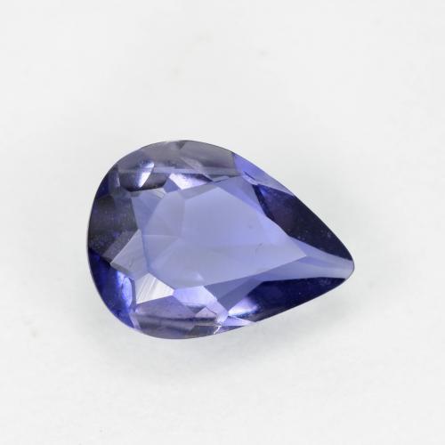 Azul violeta Iolita Gema - 0.4ct Corte en forma de pera (ID: 573821)