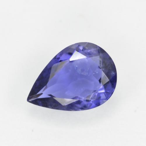 Фиолетово-синий Иолит Камень - 0.5ct Фасетная Груша (ID: 573822)