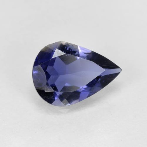 Midnight Blue Iolite Gem - 0.4ct Pear Facet (ID: 573829)