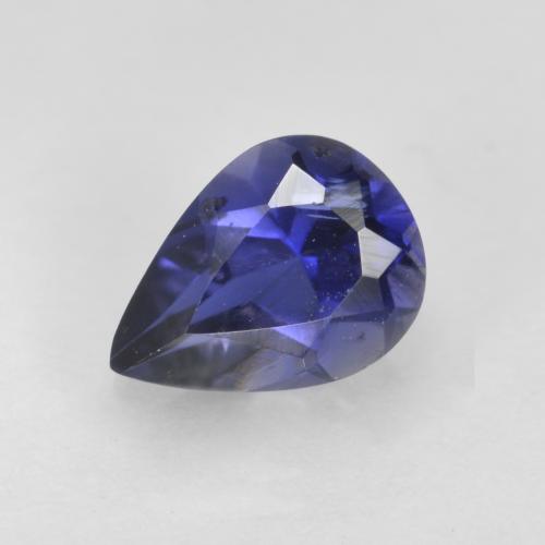 0.62 ct Blue Iolite Stone, Natural Iolite in Pear Facet Shape for Sale