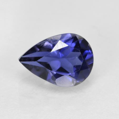 Bleu foncé Iolite gemme - 0.6ct Poire facette (ID: 573833)