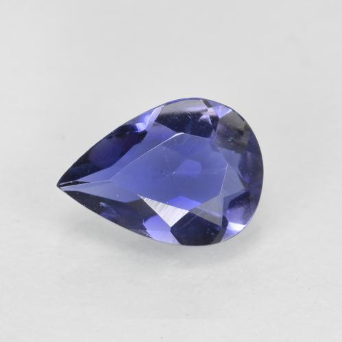 Dark Blue Iolite Gem - 0.4ct Pear Facet (ID: 573835)