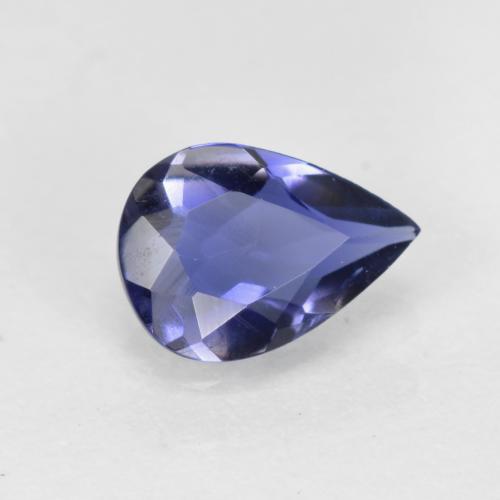 0.43 ct Blue Iolite Stone, Natural Iolite in Pear Facet Shape for Sale