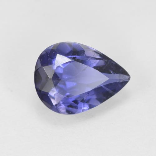 0.79 ct Blue Iolite Stone, Natural Iolite in Pear Facet Shape for Sale