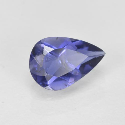 0.54 ct Blue Iolite Stone, Natural Iolite in Pear Facet Shape for Sale