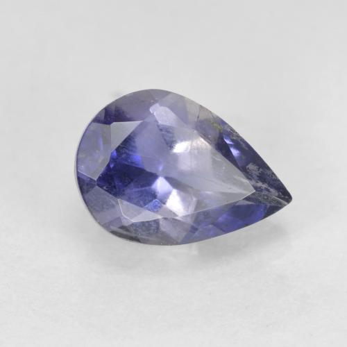 0.61 ct Blue Iolite Stone, Natural Iolite in Pear Facet Shape for Sale