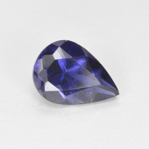 0.60 ct Blue Iolite Stone, Natural Iolite in Pear Facet Shape for Sale