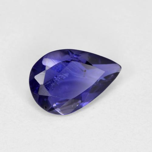Azul oscuro Iolita Gema - 0.4ct Corte en forma de pera (ID: 573898)