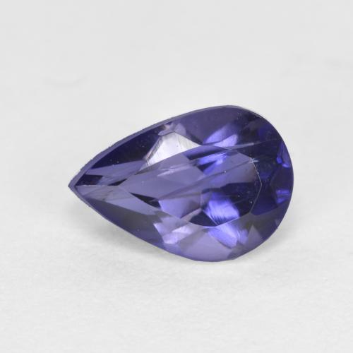 0.61 ct Blue Iolite Stone, Natural Iolite in Pear Facet Shape for Sale