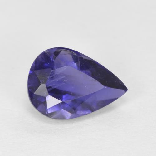 tiefblau Iolith Edelstein - 0.6ct Birnen Schliff (ID: 573905)