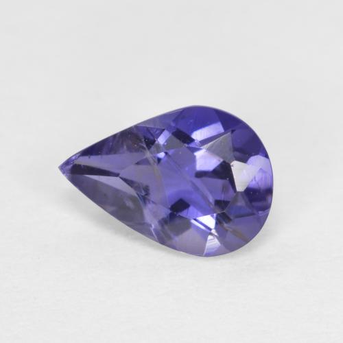 0.48 ct Blue Iolite Gemstone, Iolite Gem in Pear Facet Shape for Sale.