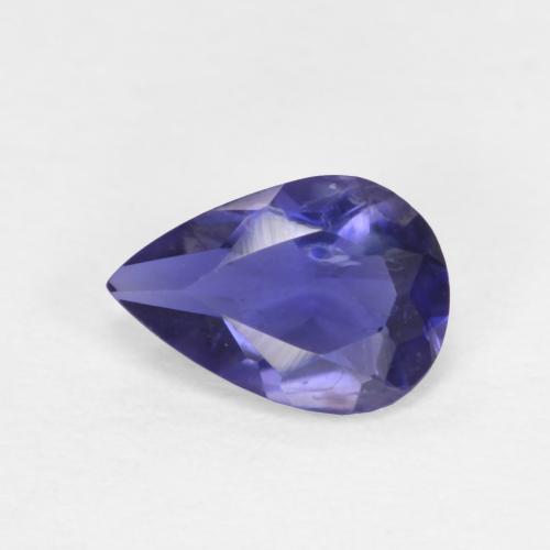 Фиолетово-синий Иолит Камень - 0.5ct Фасетная Груша (ID: 573907)