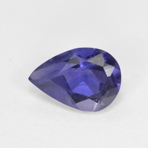 0.55 ct Blue Iolite Stone, Natural Iolite in Pear Facet Shape for Sale
