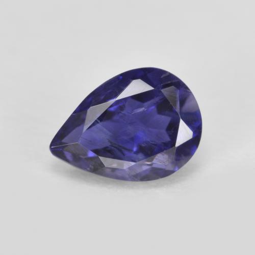Navy Blue Иолит Камень - 0.7ct Фасетная Груша (ID: 574006)